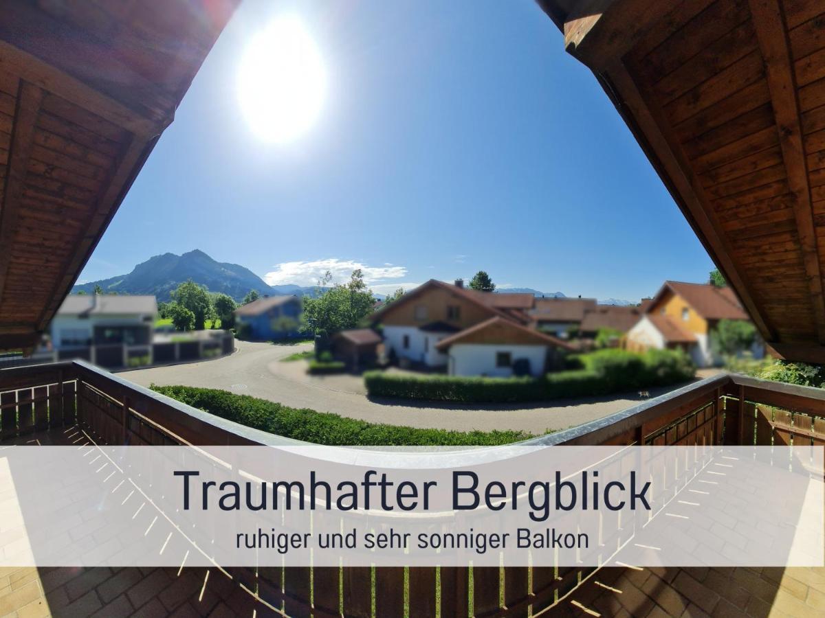 Toller Bergblick Vom Ruhigen Sonnenbalkon, Nur 50M Zum See & Oepnv Inklusive Blaichach Bagian luar foto